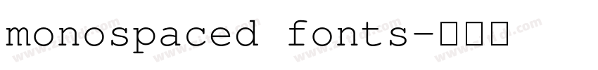 monospaced fonts字体转换